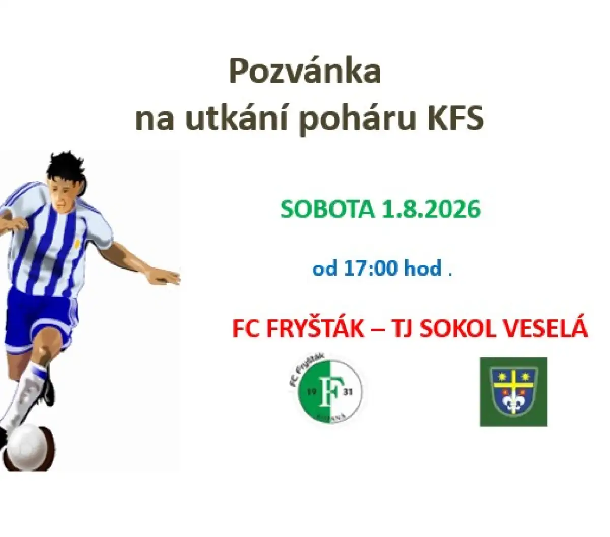 2.KOLO POHÁRU  V SOBOTU 1.8.2026