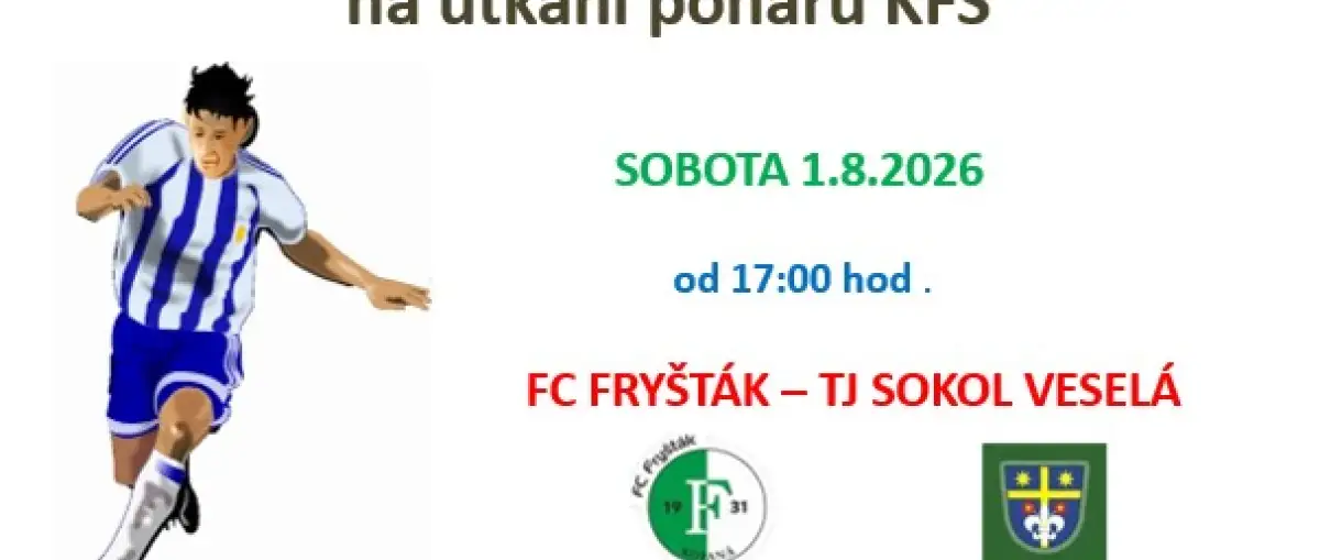 2.KOLO POHÁRU  V SOBOTU 1.8.2026