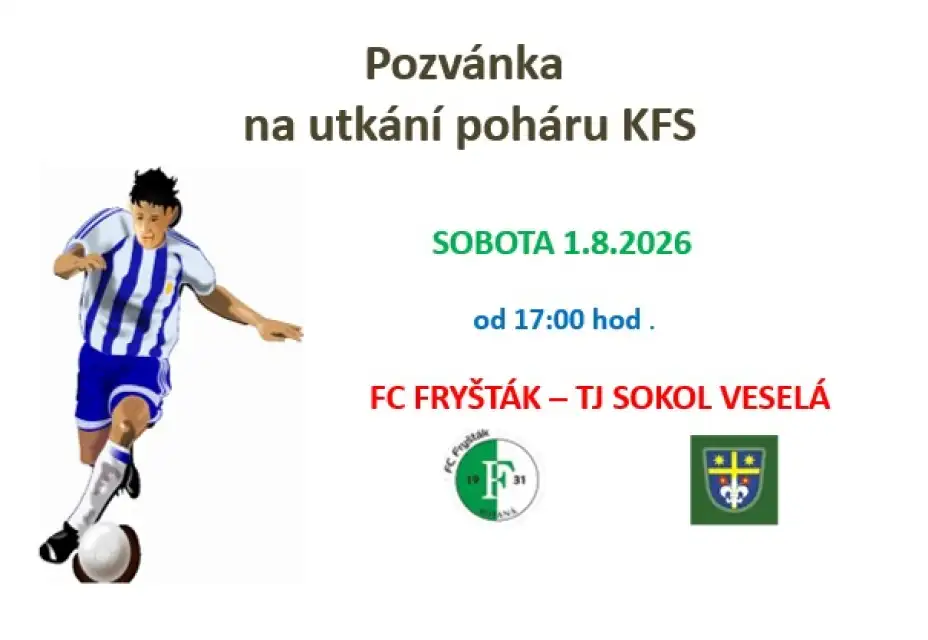 2.KOLO POHÁRU  V SOBOTU 1.8.2026