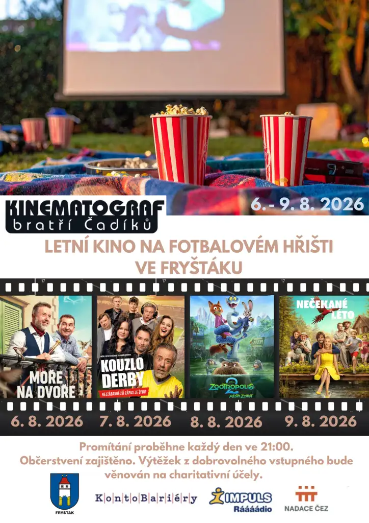 ZVEME VÁS NA LETNÍ KINO